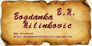 Bogdanka Milinković vizit kartica